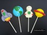 3550 Earth Saturn Astronaut Rocket Chocolate or Hard Candy Lollipop Mold 3550 Earth Saturn Astronaut Rocket Chocolate or Hard Candy Lollipop Mold